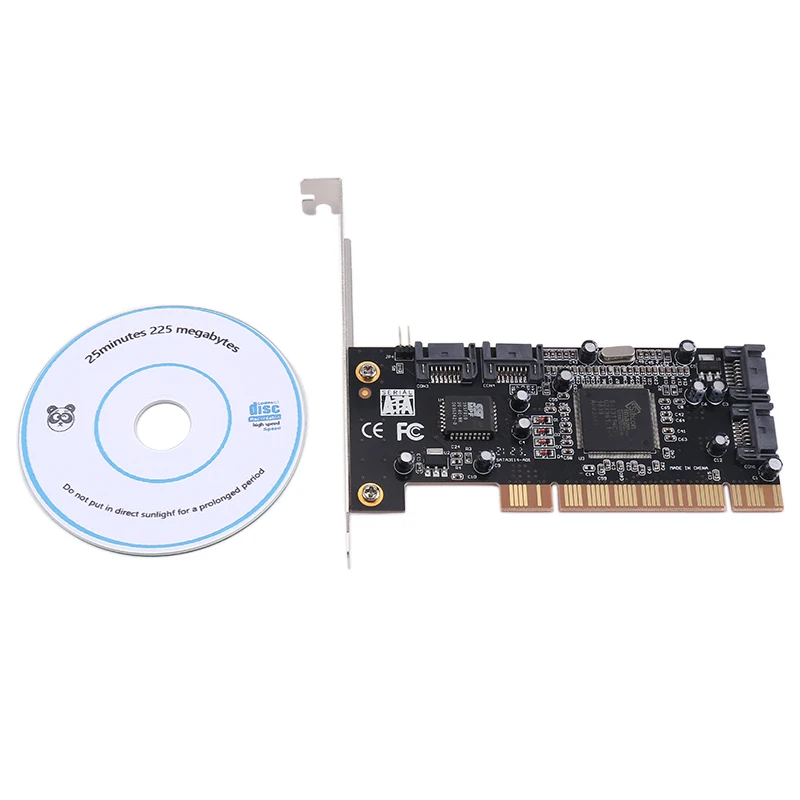 4-портовая плата RAID-контроллера, PCI-карта расширения 2,0 SATA II с чипом Sil3114, PCI Sata, Внутренние порты, плата Raid-контроллера