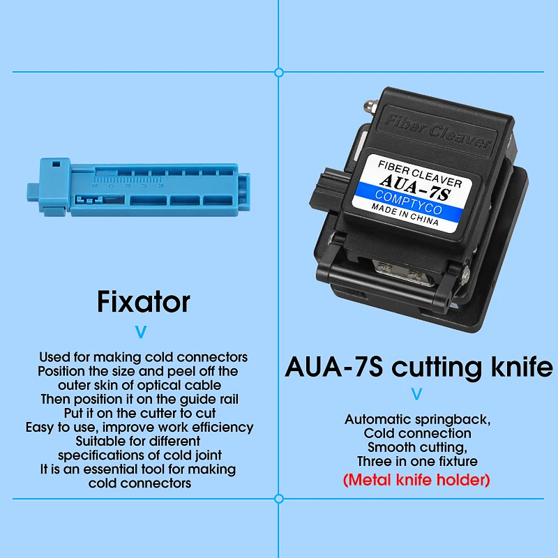 Optical Fiber Cold Splicing Tool Kit Set Cutting Knife AUA-M70 Four-in-one Optical Power Meter Red Light All-in-one Machine 15MW