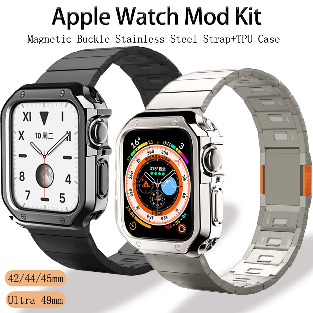 

Магнитный браслет из нержавеющей стали для Iwatch 6 543 Se Band 49 мм Series 8 7 45 мм 44 мм 42 мм