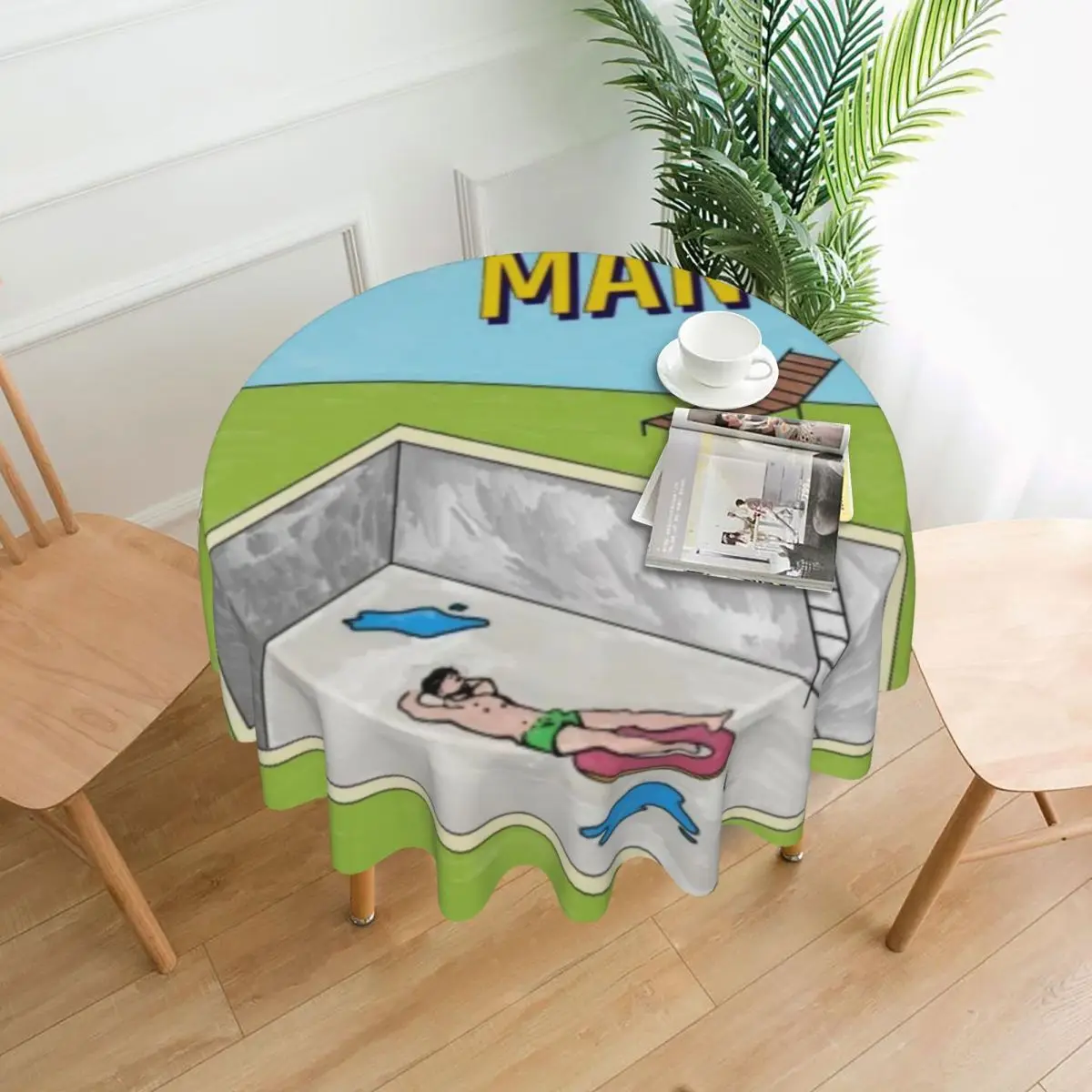 

Абсорбирующая Мужская скатерть диаметром 60 дюймов, 152 см, водонепроницаемая декоративная рамка для помещений и улицы