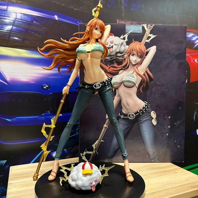 

One Piece Female Resonance Height Approximately 37cm Hfs Nami Handmade Statue Pvc Desktop Case Car Decoration Model