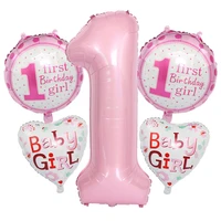 new baby birthday balloon set boy girl 1st happy birthday princess princess baby shower celebration diy party decoration