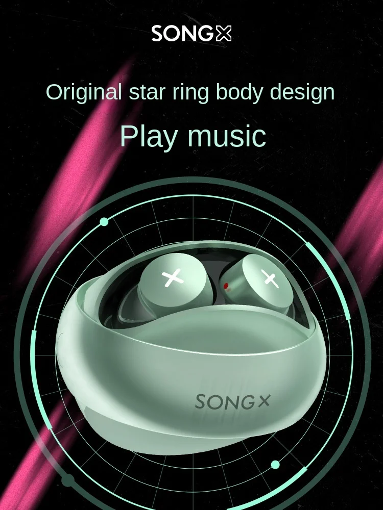 Bluetooth-гарнитура SONGXSX06, TWS, настоящая беспроводная, невидимая, спортивные наушники-вкладыши, звездное кольцо, высококачественный звук