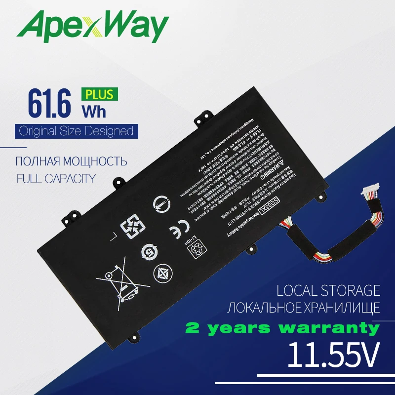 

ApexWay SG03XL Battery for Hp Envy 17-U110NR 17-U163CL 17-U273CL 17-U011NR 17-U108CA W7D93UA W2K88UA W2K86UA 11.55V 5150mAh/61.6