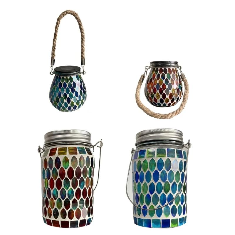 

Waterproof Mosaic-Design Jar Solar-Powered Sunlight Landscape Lights