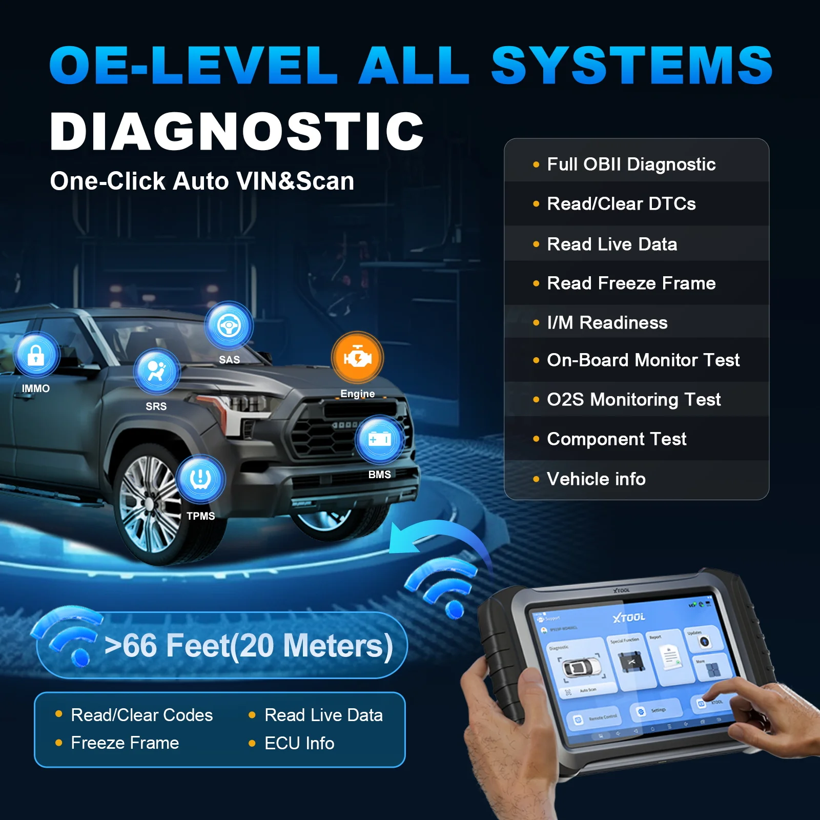 XTOOL InPlus IP919 MAX Инструменты программирования ECU J2534 для Benz и BMW Bluetooth-диагностический