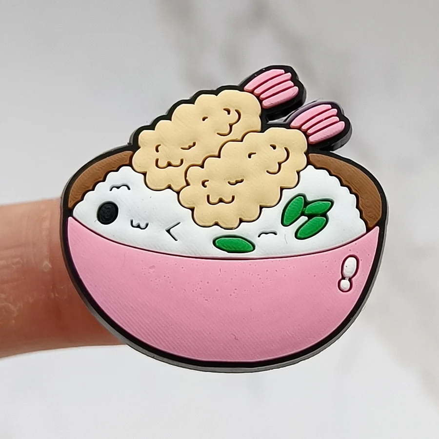 Dropshipping 1Pcs PVC Shoe Buckle Accessories Funny DIY Cute Food Shoes Decoration Jibz For Croc Charms Kids X-mas Gift