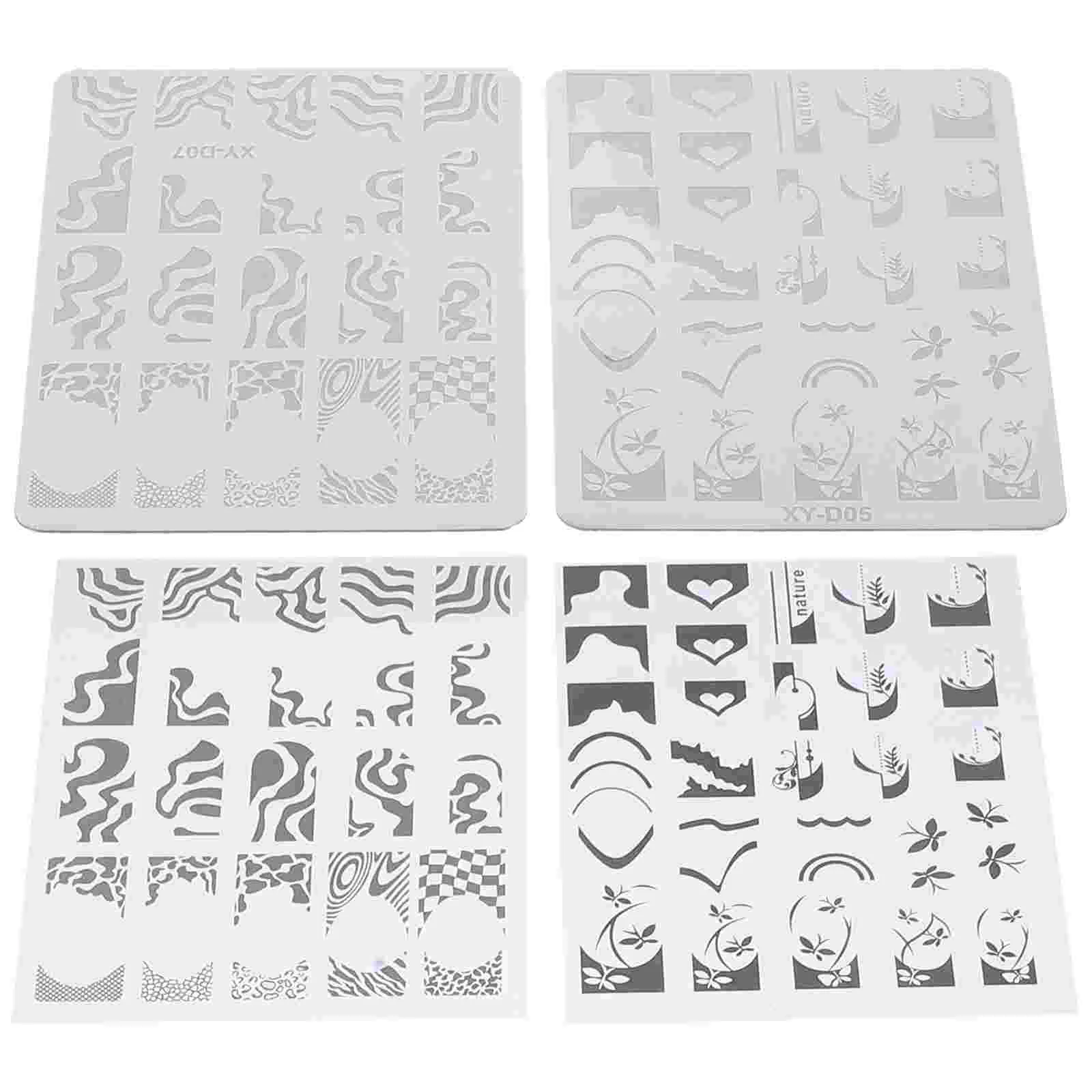 

Die Manicure Nail Stamp Plates Stamping Stencils Steel Stamper Kit Supplies