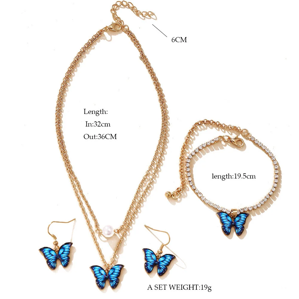 

Fashion Women Necklace Korea Style New Butterfly Pendant Necklace Gift For Girl Cute Lovely Neck Jewelry Wholesale Dropshipping