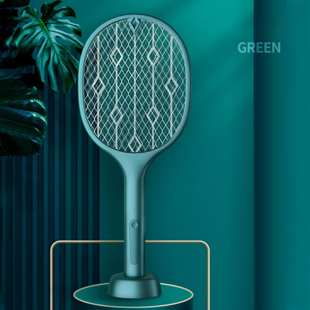 

2 In 1 LED Mosquito Killer Lamp 3500V Flies Swatter Bug Zapper Racket USB Rechargeable Fly Swatter Trap Anti Insect