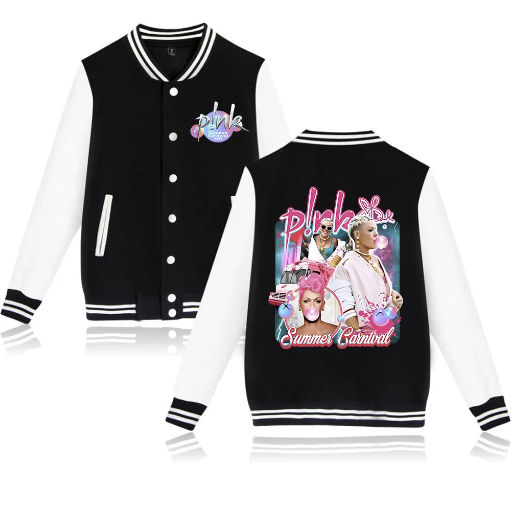 P!nk розовая летняя Карнавальная бейсбольная форма куртка на пуговицах спортивная