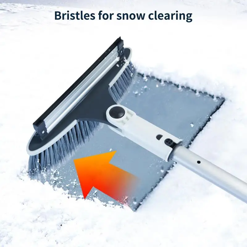 Ice Scraper Brush For Car Window Snow Remover Snow Shovel With Soft Bristle Head For Scraping Frost Deicing And Sweeping Snow