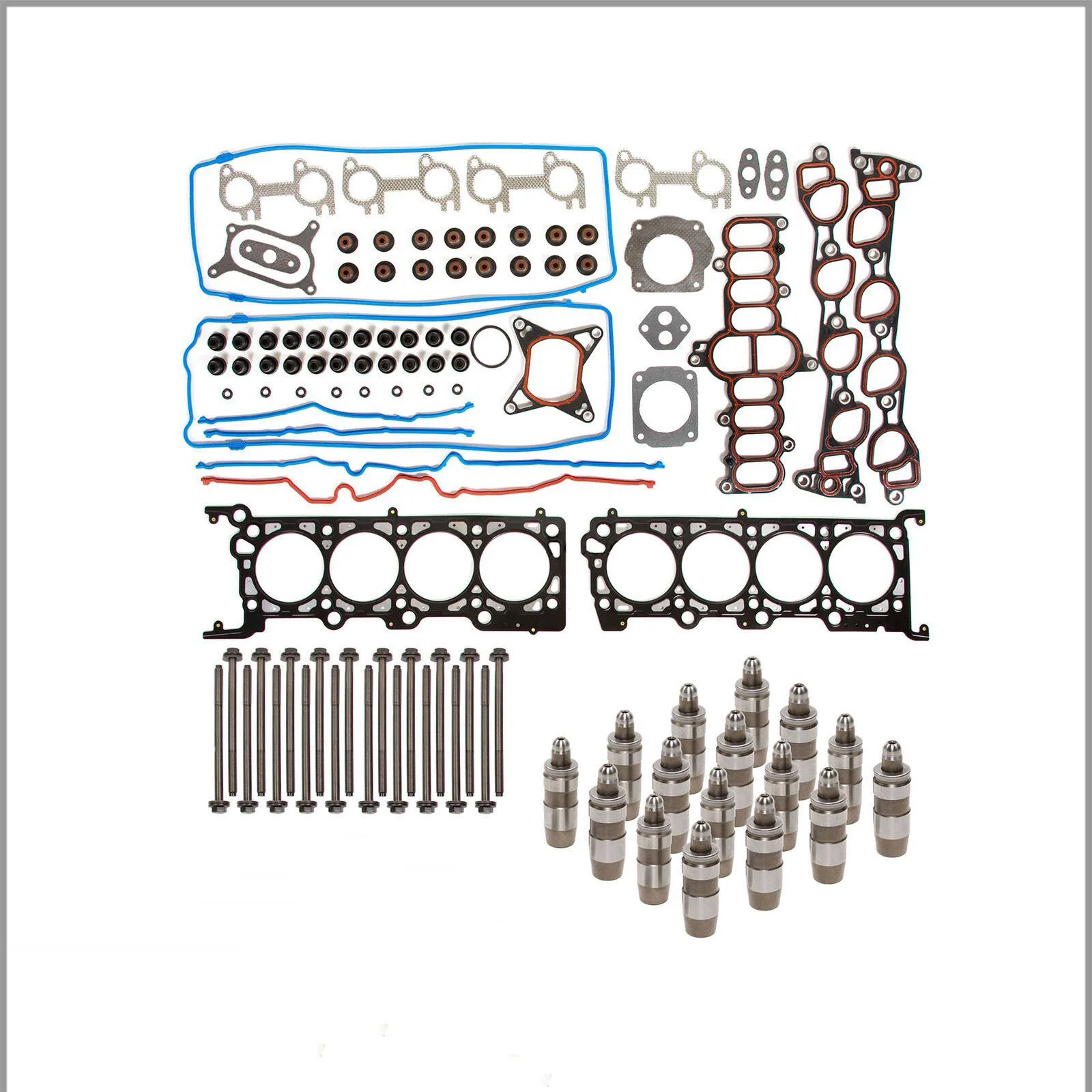 

Head Gasket Set Head Bolts Lifters Fit 95-00 Ford Lincoln Mercury V8 4.6 SOHC