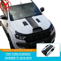 ycsunz abs car styling car hood scoop sticker bonnet scoops hoods accessories for ford everest ranger sticker t7 2016 2017 2018