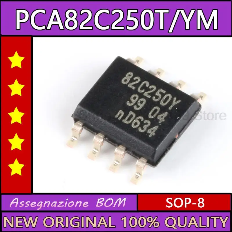 

10pcs / lot original genuine pca82c250t / YM sop-8 bus can transceiver 4.5V to 5.5V