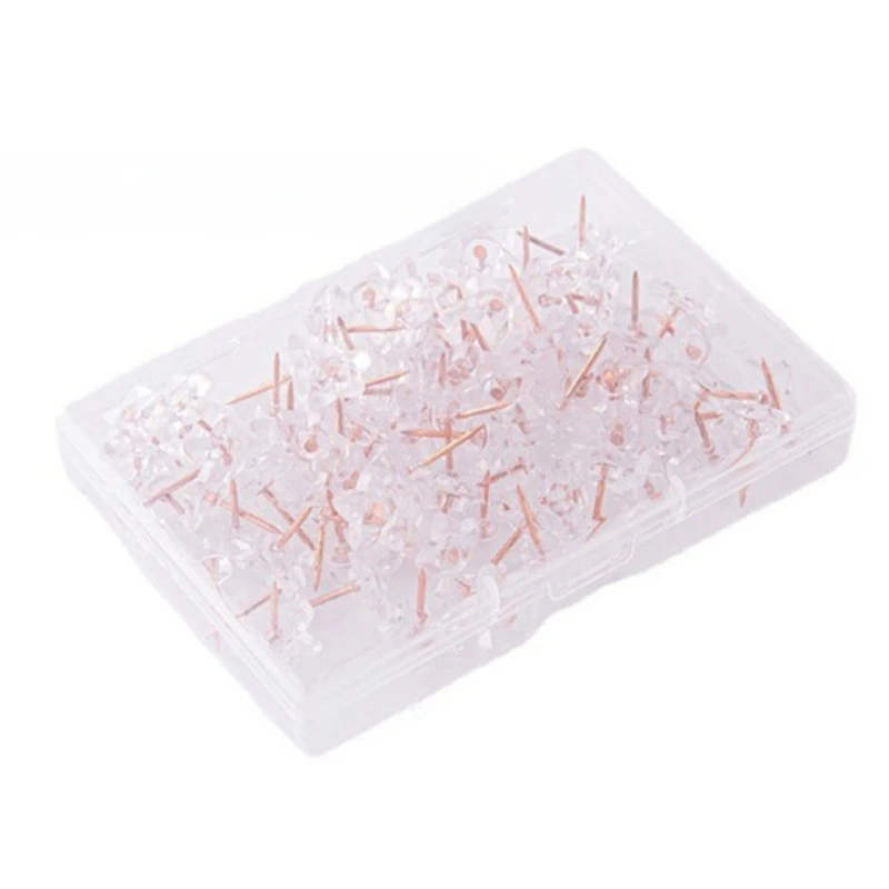 

Sewing Pins Quilting Pins for Fabric Sewing, Transparent Pushpins Plastic Push Pins Map Pins for Cork Board 100Pieces