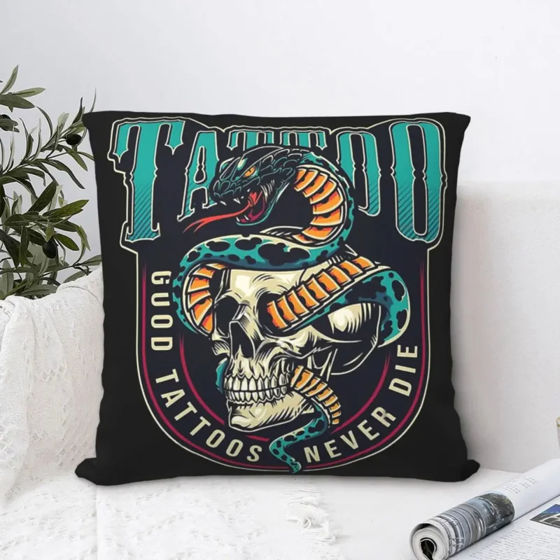 

Vintage Sn-ake Never Die Throw Pillow Case Cob-ra Aman-da TV Plus Cushion Covers For Home Decorative Backpack