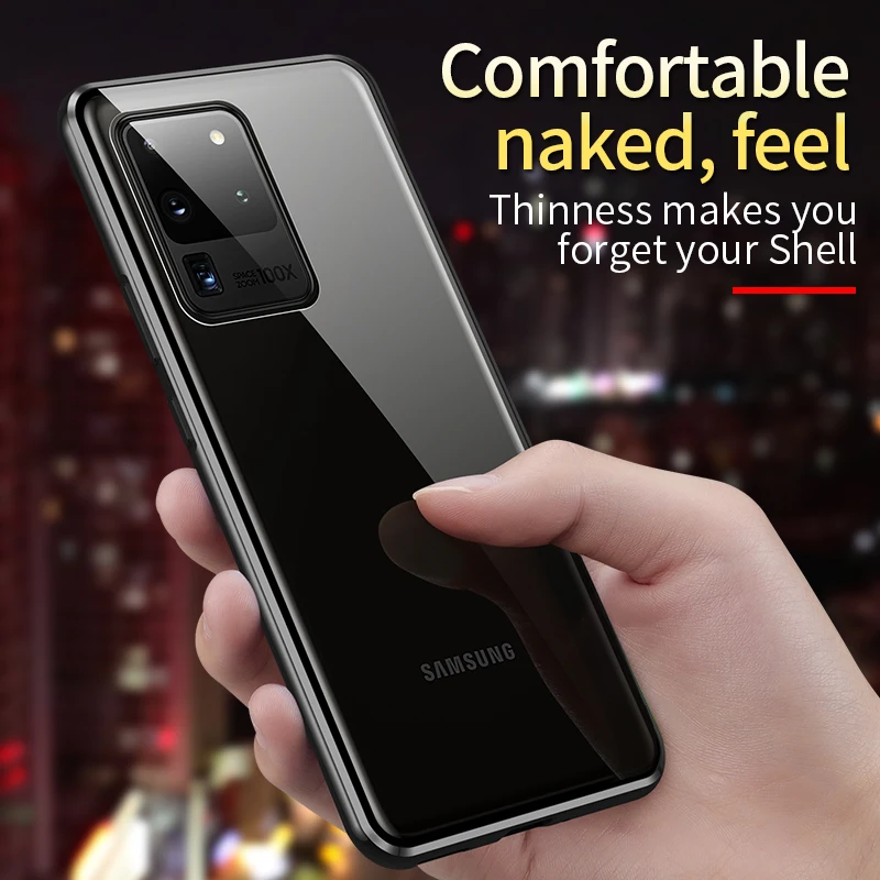 Двухсторонний стеклянный Магнитный чехол для Samsung Galaxy A72 A52 A32 A12 A71 A51 A31 M31 M51 A70 A41 M21