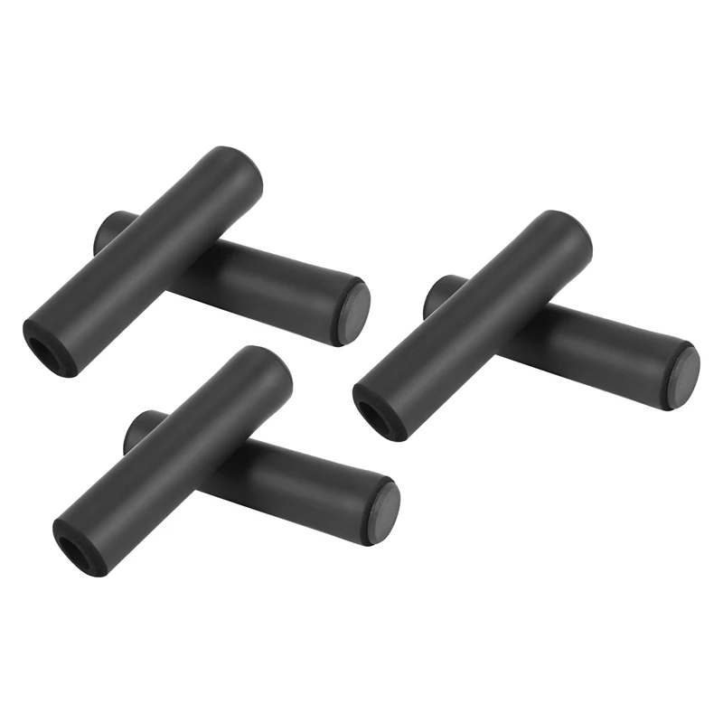 

3X Handle Bar Grips Scooter BMX MTB Mountain Bike Bicycle Cycle Ultralight Silicone(Black)