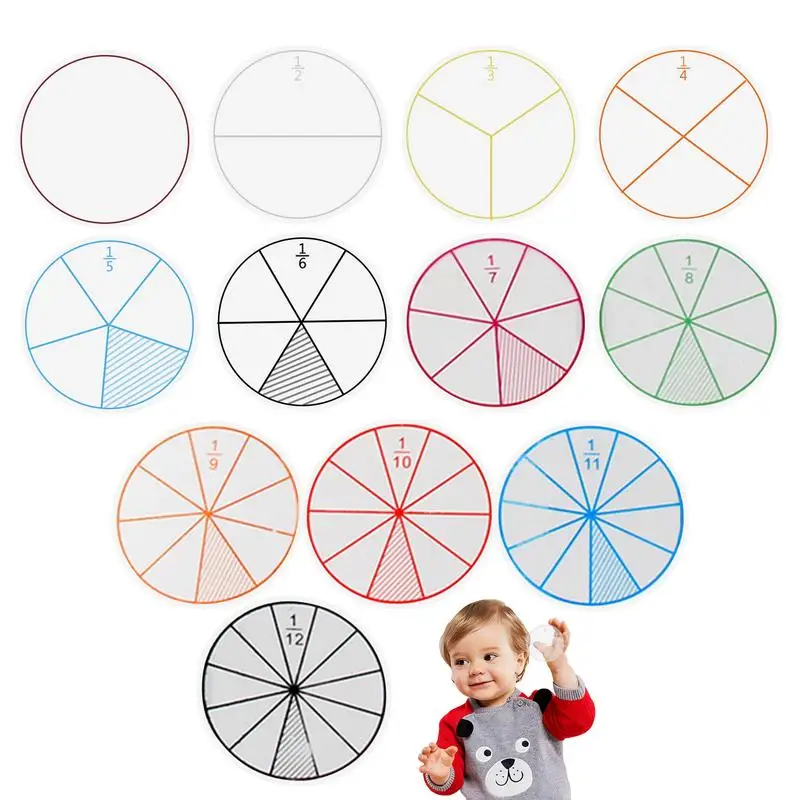 

Coloful Fraction Circles Early Education Fraction Math Teaching Aids Easy To Use Math Numbers Fractions Circle Gift
