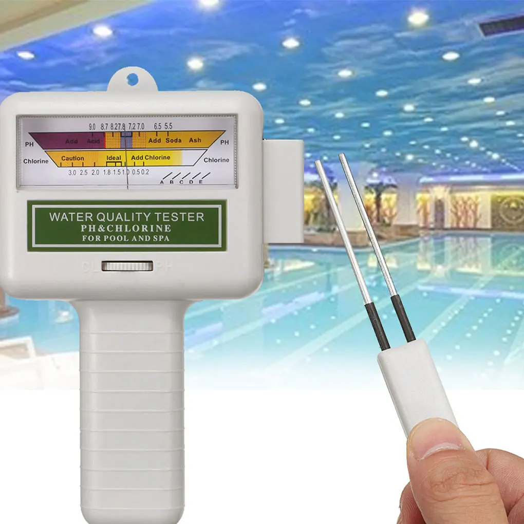 

PH Tester Handheld Screen Pool Testers Chlorine Meter Measuring Tools Battery-operated Water Testing Device Acidity Indicator
