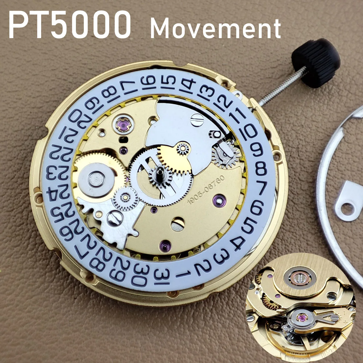PT5000 Genuine High Precision 25 Jewels Mechanical Movement Datewheel 28800/Hour Frequency ETA2824-2 Wristwatch Parts Replace