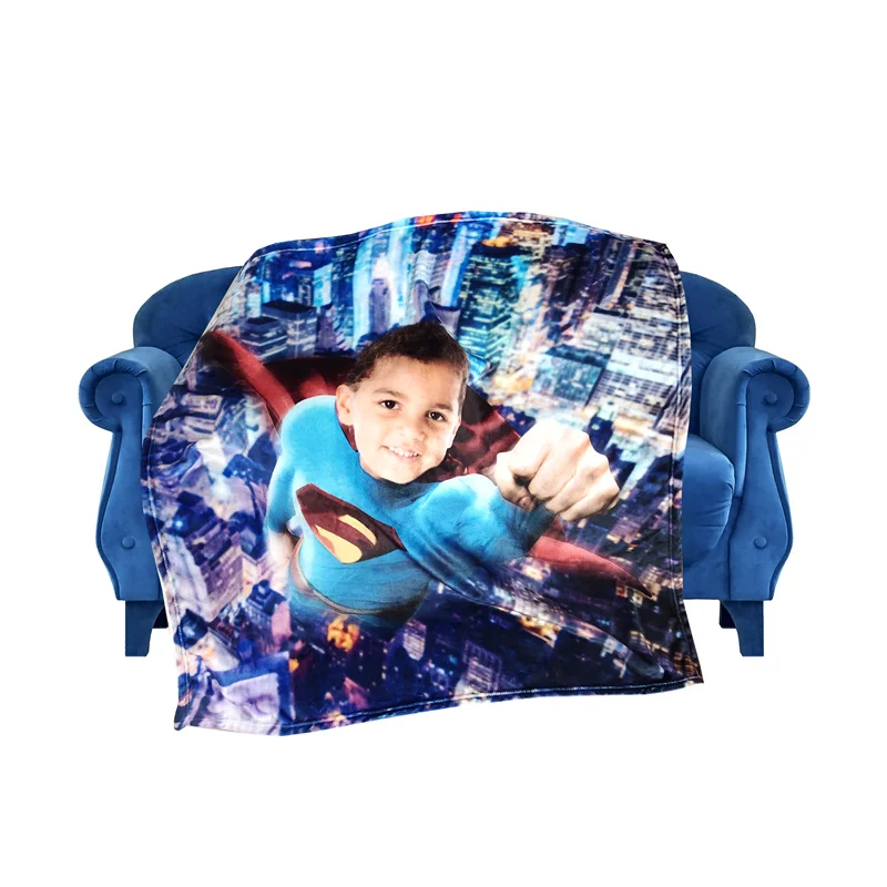 

Custom Flannel Throw Blanket Photo Personalized Cartoon Fleece Blanket for Sofa Customized Funny DIY Brithday Gift Dropshipping