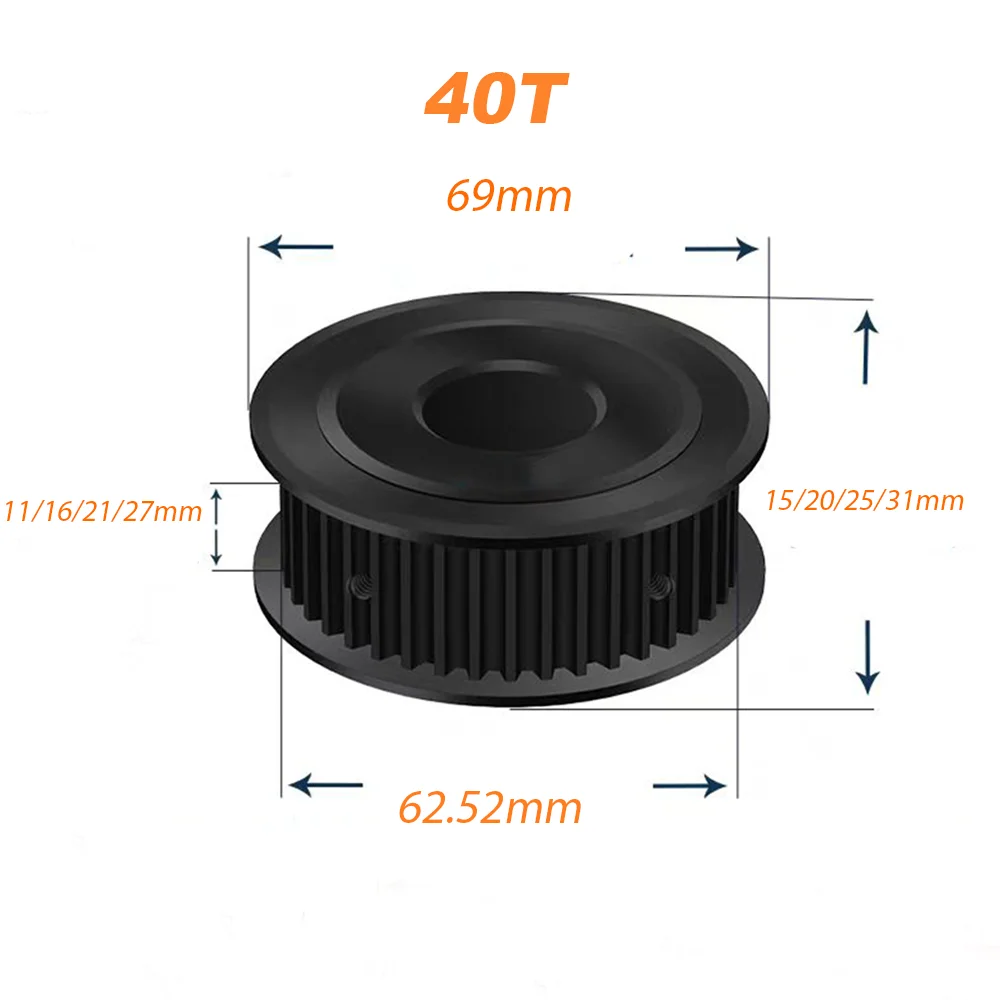 Стальной зубчатый шкив HTD5M 40T/50T