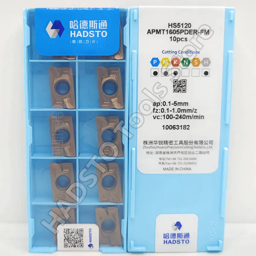 APMT1605PDER-FM HS5120 APMT1605PDER APMT1605 HADSTO CNC carbide inserts Milling 10pcs/box