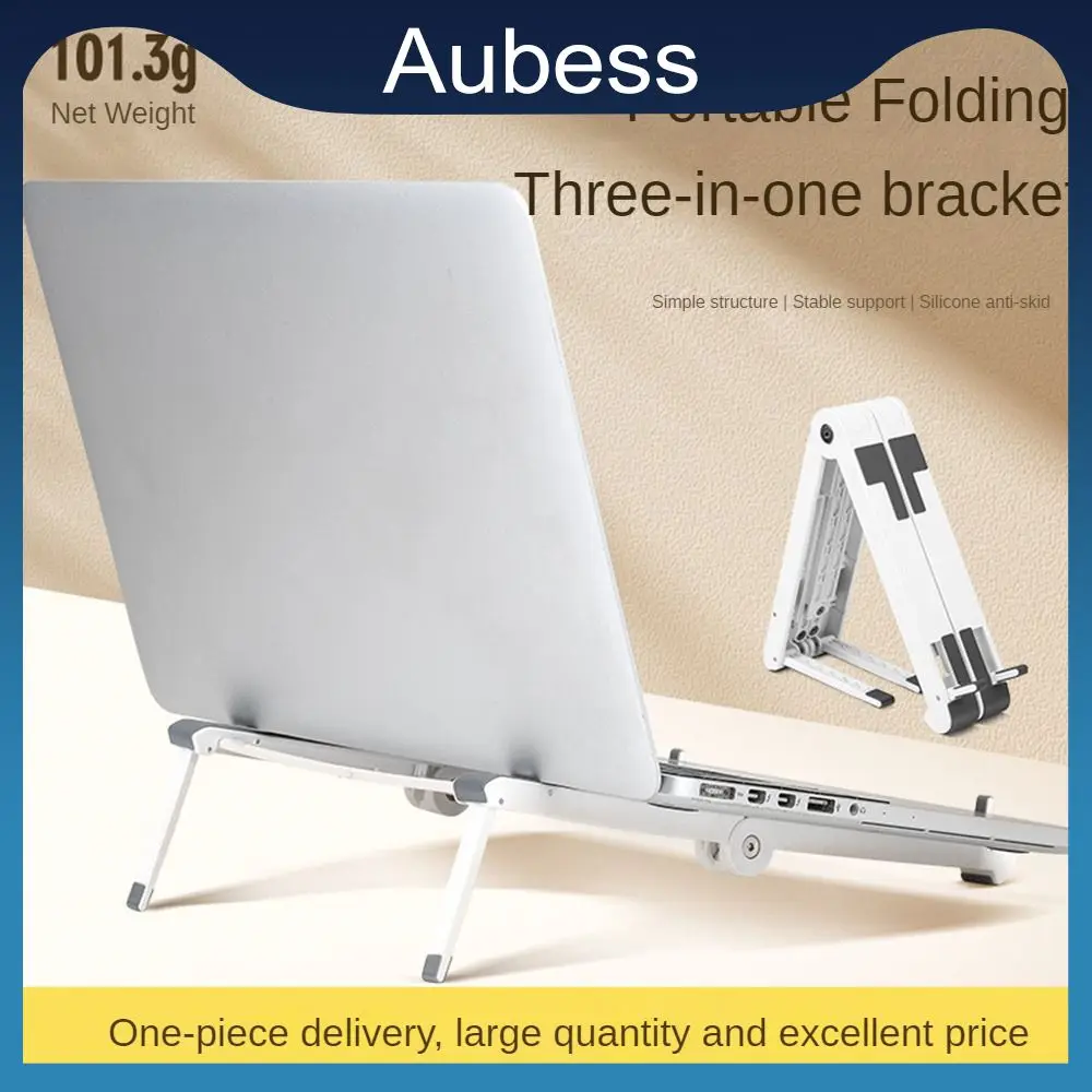 

Abs Computer Cooling Holder Portable Non-slip Computer Bracket Multifunctional Folding Computer Accessories Mini Three-in-one