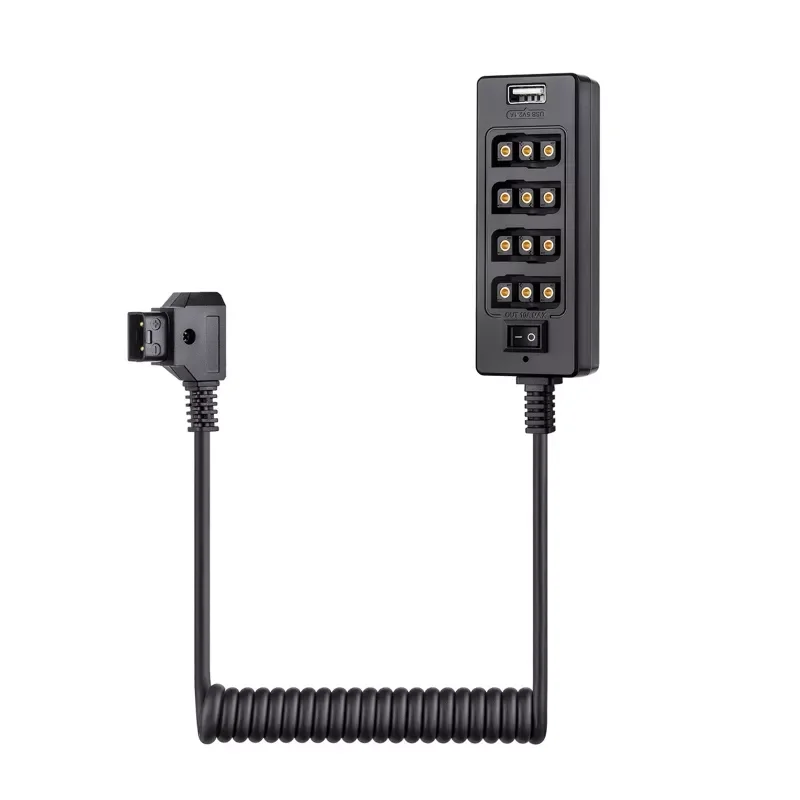 

Разветвитель кабеля типа D-tap на 5-портовый кабель питания для камеры V-Mount Battery D-tap B Type Male Spliter