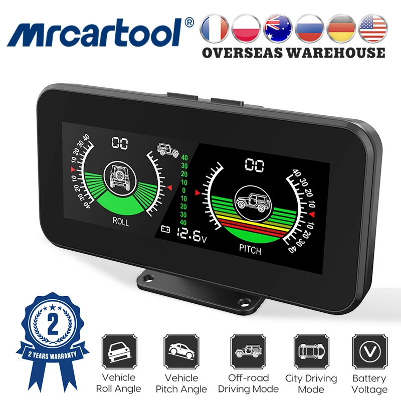 MRCARTOOL M50ปิดแผนที่ GPS สมาร์ท Inclinometer รถดิจิตอลจอแสดงผลเอียงมุม Inclinometro Auto HUD อัจฉริยะ Slope เมตร