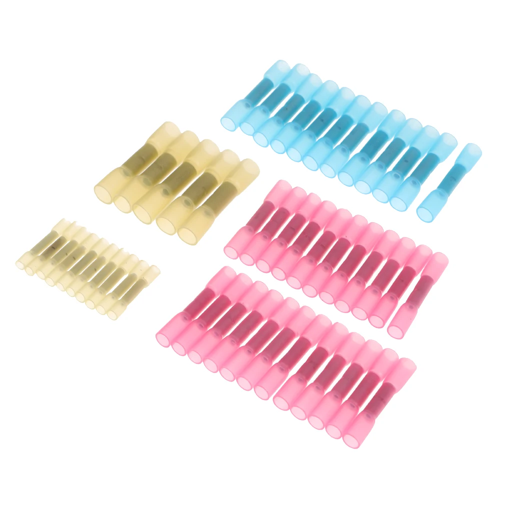 

50 Pcs Insulated Connectors Heat Coagulated Terminal Cable