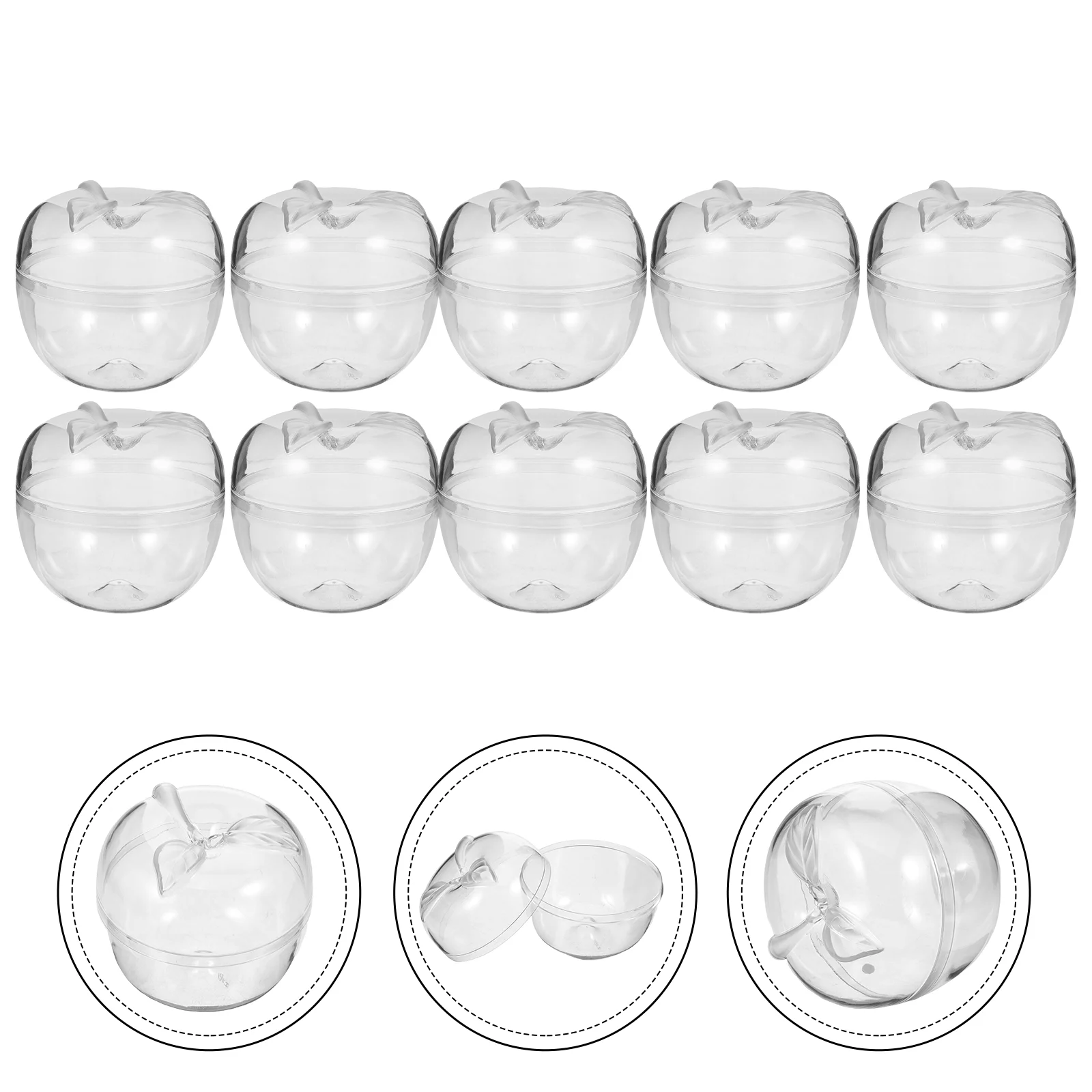 10 шт. коробка для десерта в форме яблока пластиковые контейнеры праздничный