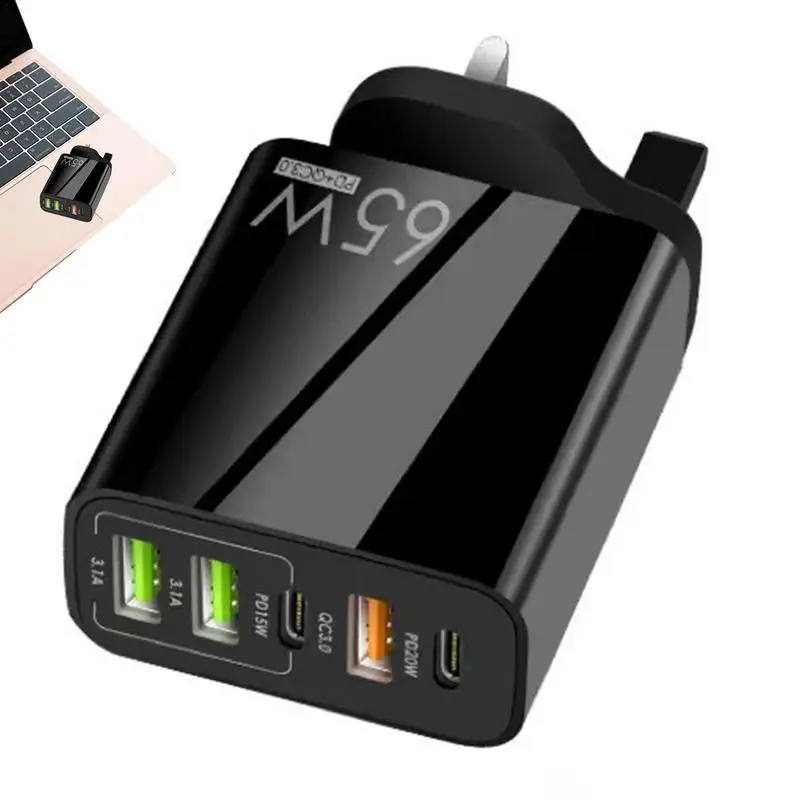 Phone Wall Charger 16W Fast PD Laptop Charger With 5 Ports Type C Charging Brick Cube For Homes Offices Dorms
