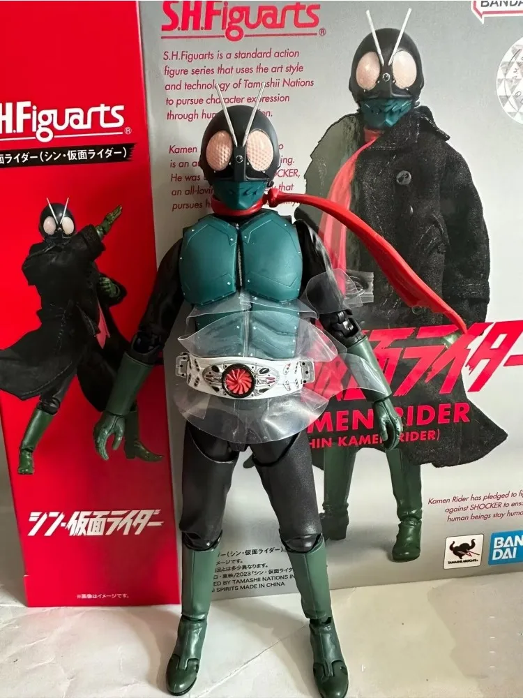 

Original Bandai Spirits S.H.Figuarts Shf Shin Kamen Rider No. 1 Coat Anno Hideaki Anime Figure Model Collecile Action Toys Gifts