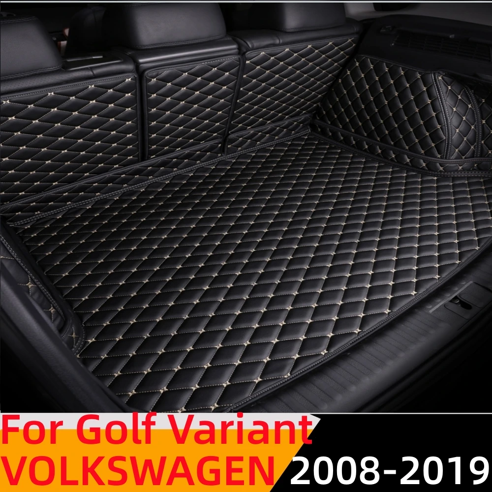 

Sinjayer Waterproof Highly Covered Car Trunk Mat Tail Boot Carpet Rear Parts Cargo Liner For Volkswagen VW Golf Variant 2008-19