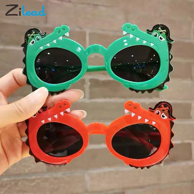 

Zilead Fashion Cute Kids Cute Crocodile Sunglasses Baby Boys Girls UV400 Shades Glasses Child Eye Protection Ourdoor Sunglasses