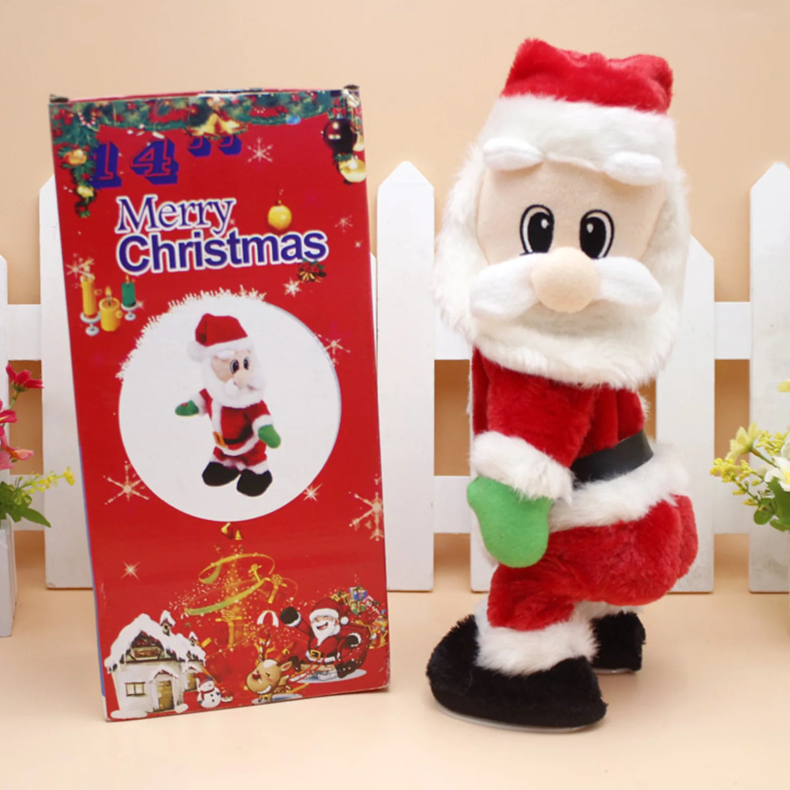 

Мини Санта Клаус электрические игрушки Twerking пение и танцы Санта Клаус английский/испанский песни детские рождественские подарки