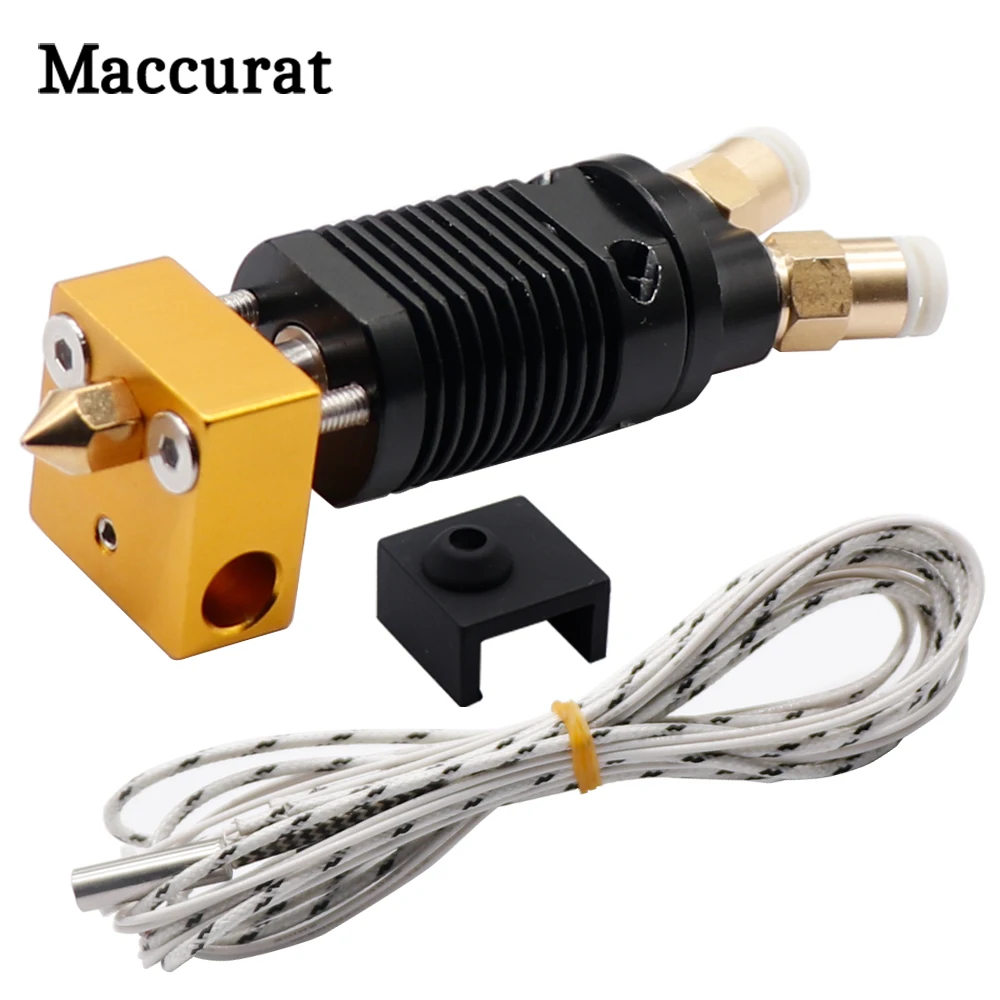 3D принтер 2 в 1 OUT Hotend Kit двухцветный экструдер цельнометаллический 0 4 мм/1 75 мм для