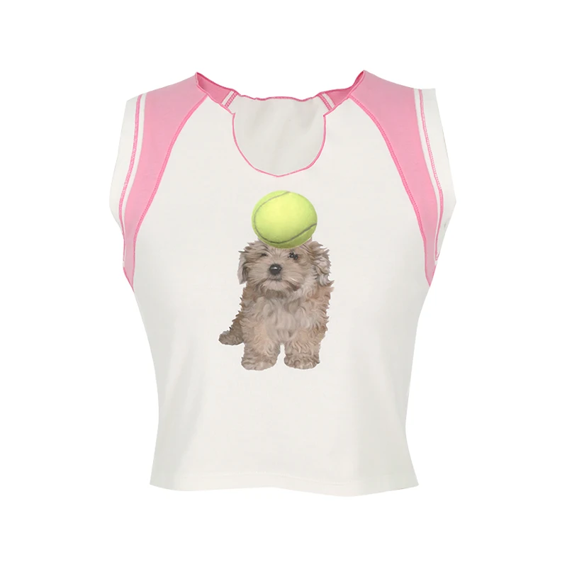 Эстетичные майки Karrram Y2k японские милые топы в стиле Харадзюку для девочек