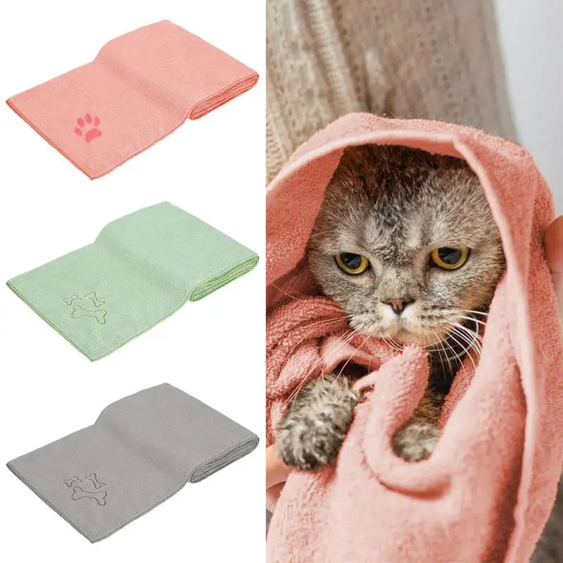 

Pet Dog Quick Drying Towels Microfiber Soft Water Absorbent Bath Towel For Large Dog Puppies Cleaning Cloth For Grooming Bathing