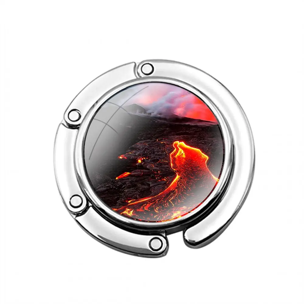 Женский складной крючок-Кошелек с изображением чудеса природы вулкана