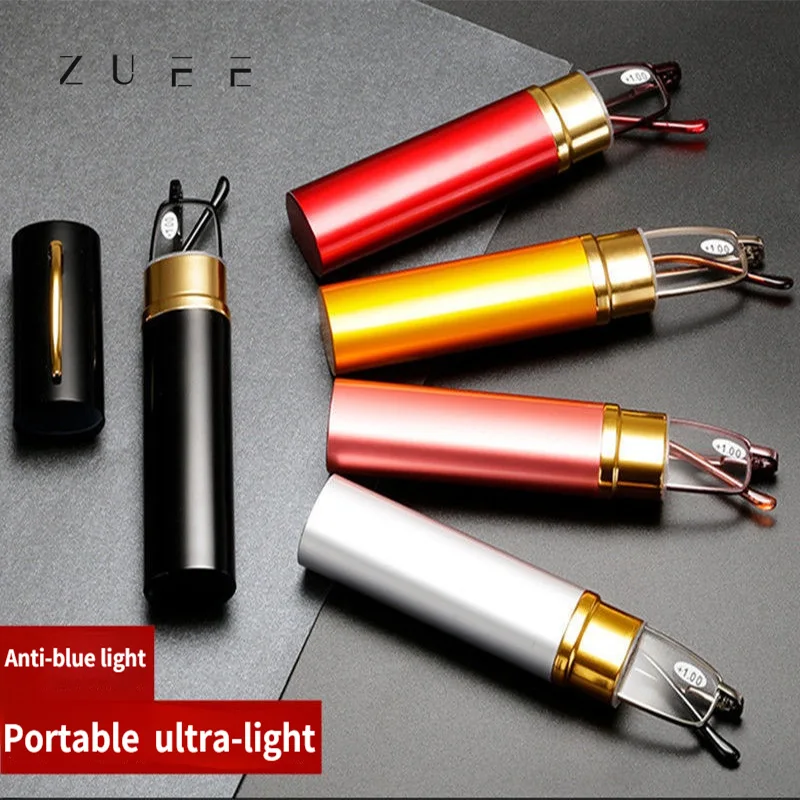 

ZUEE Ultra-light Portable Anti-fatigue Presbyopia Eyeglass With CaseUnisex Reading Glasses Men Women Diopter Eyewear +1.0 4.0