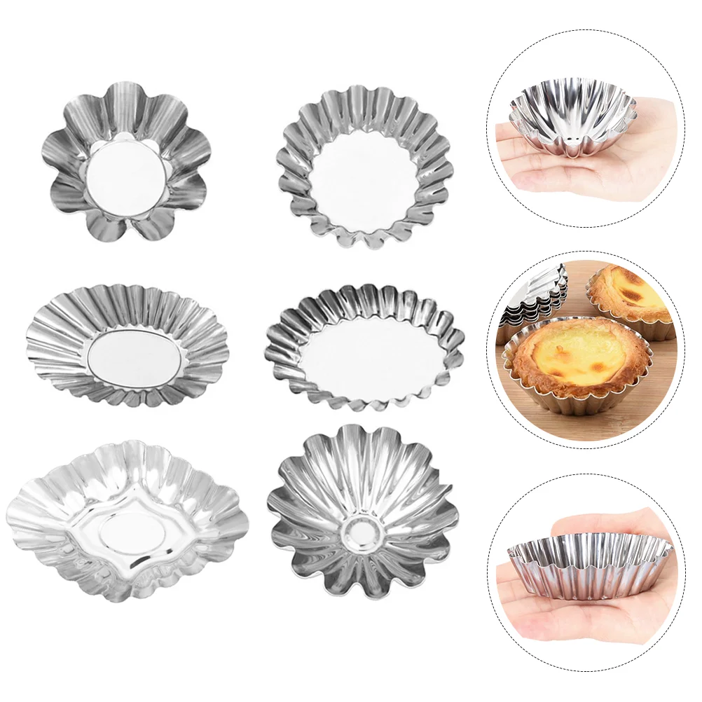 

Tart Mini Pan Baking Muffin Pans Egg Molds Cake Pie Cup Pudding Reusable Cups Jelly Pastry Quiche Tin Chocolate Dessert Bakeware