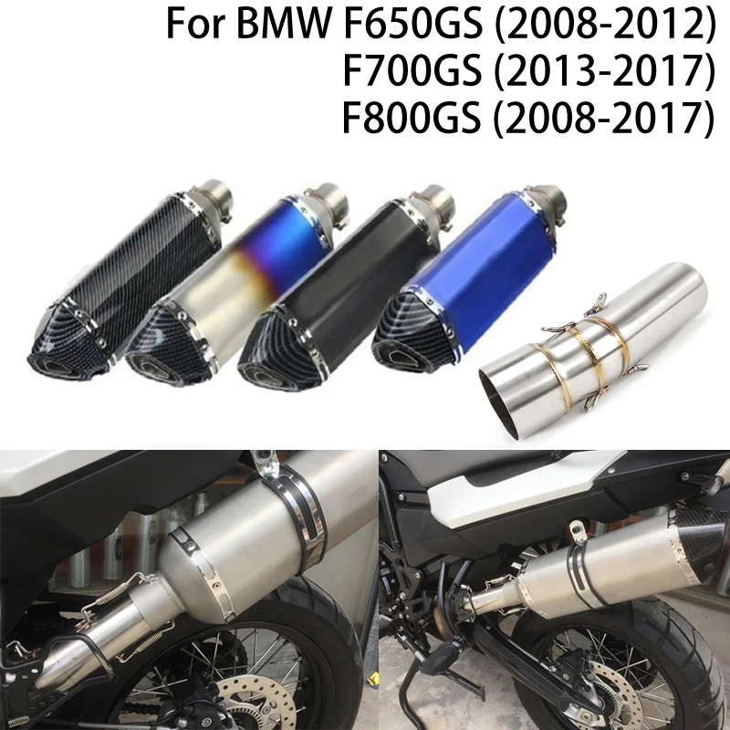 

Upgrade For BMW F800GS F650GS F700GS F800GT 51mm Modified Motorcycle Exhaust Mid Link Pipe Tube Muffler Escape Moto