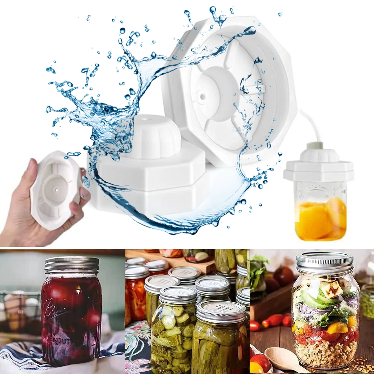 

L 2 шт. универсальные герметизаторы для банок Пищевая силиконовая герметизирующая машина Вакуумные крышки крышка с широким горлышком Крышка для хранения зерна посудомоечная машина