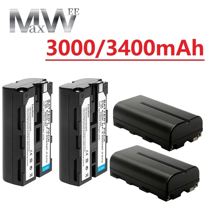 

10Pc NP-F550 NP F550 NPF550 Rechargeable Li-ion Battery 3000/3400mAh For Sony NP-F330 NP-F530 NP-F570 NP-F730 NP-F750 Hi-8