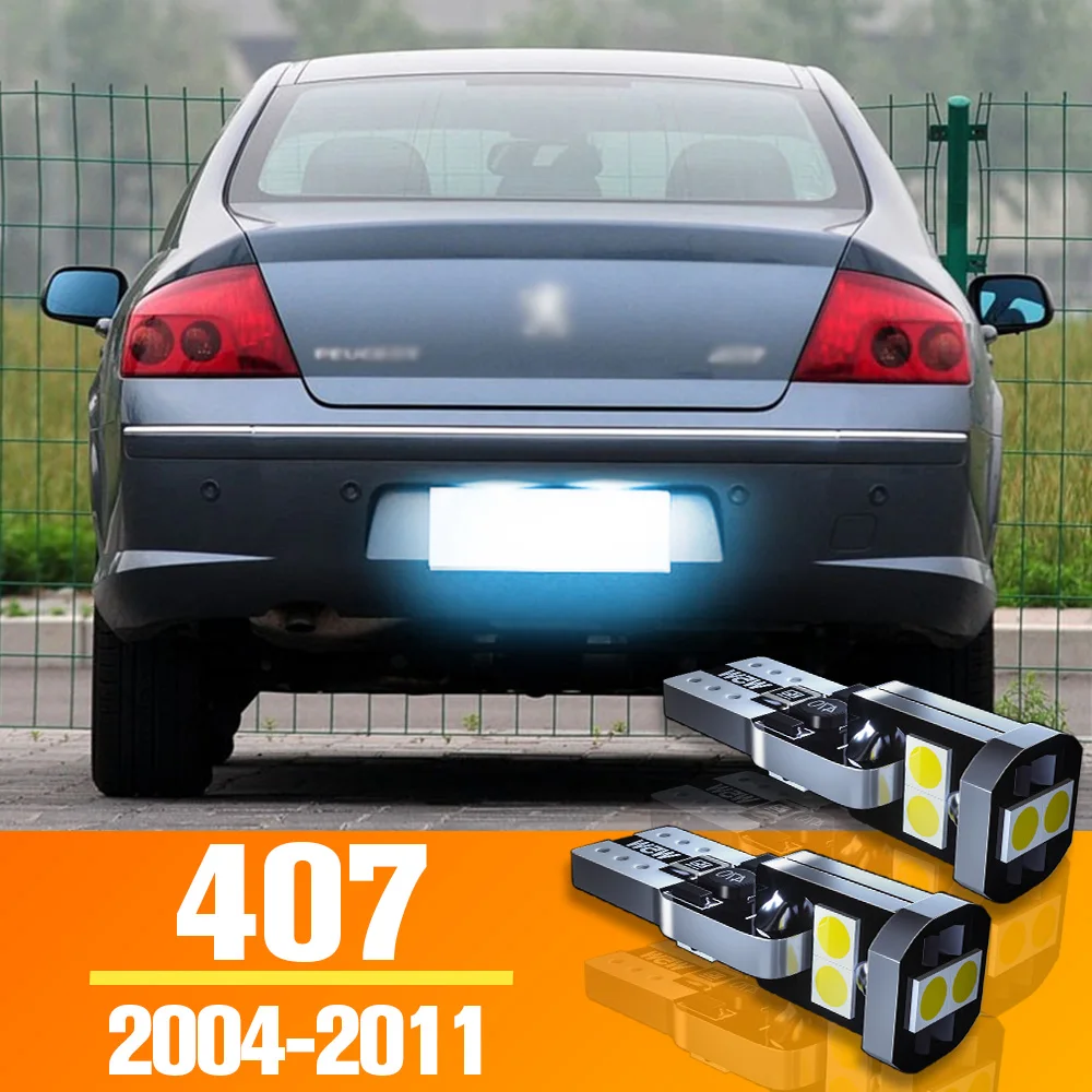 

2pcs LED License Plate Light Bulb Accessories For Peugeot 407 2004 2005 2006 2007 2008 2009 2010 2011
