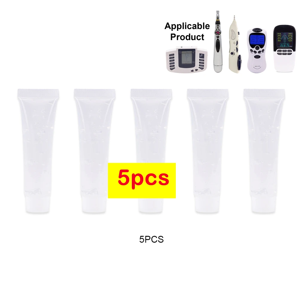 

5PCS safe Conductive Gel For Electric Tens Muscle Stimulator EMS Acupuncture pen Body neck Massage Therapy Machine microcurrent